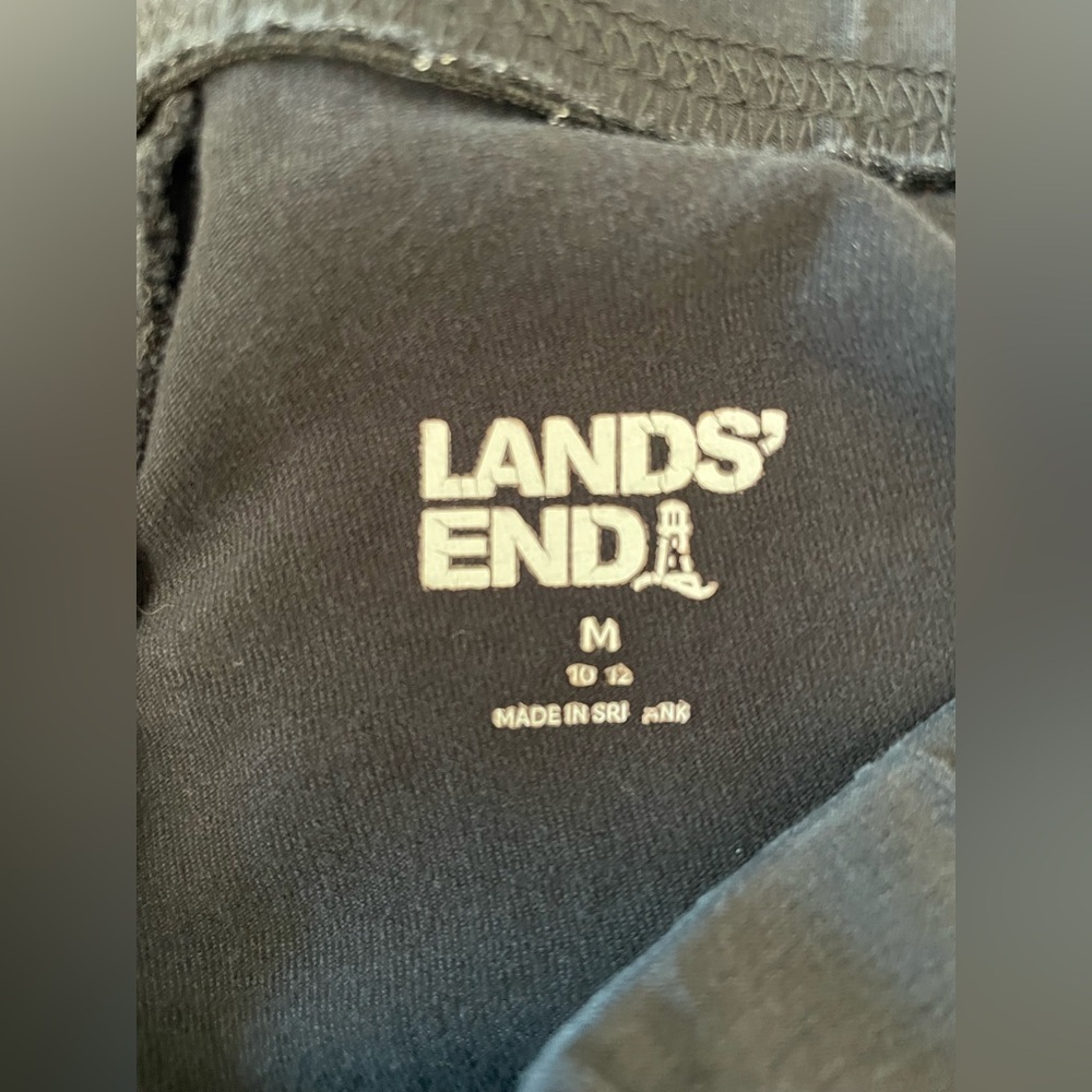 Lands' End Women's Black Straight-Leg Pull-On Pants - Picture 3 of 5